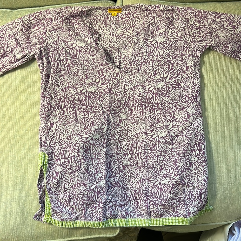 Roller Rabbit girls tunic!  Purple and green, size 4.  Great condition!